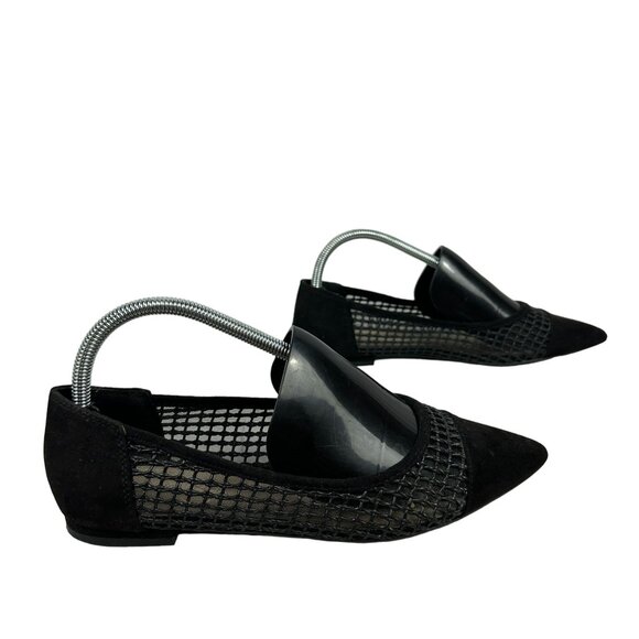 Jessica Simpson Chicvest Women's Mesh & Suede Pointed Toe Flats Black Size 8M - Picture 5 of 9